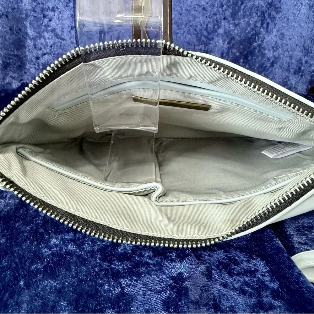 Street Level Pale Blue Clutch‎ Handbag Wristlet Envelope Fold Vegan New w/ Tags
